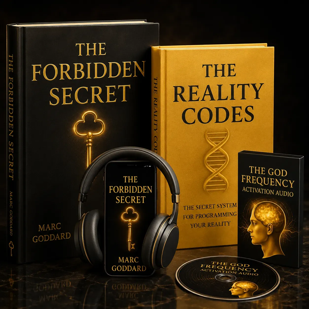 The Forbidden Secret audiobook, God Frequency Activation Audio, and The Reality Codes bundle